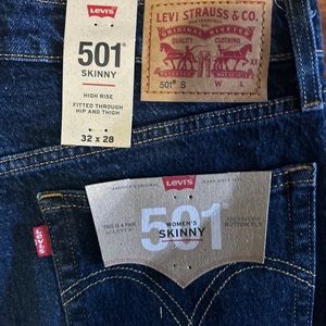 Women’s slim fit 501 32X28 dark indigo
